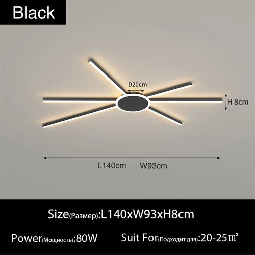 Dekorative LED-Deckenleuchte mit geometrischem Design für moderne Innenräume - vue 11 sur 12