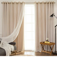 Voilage rideau double couche occultant style japonais coréen