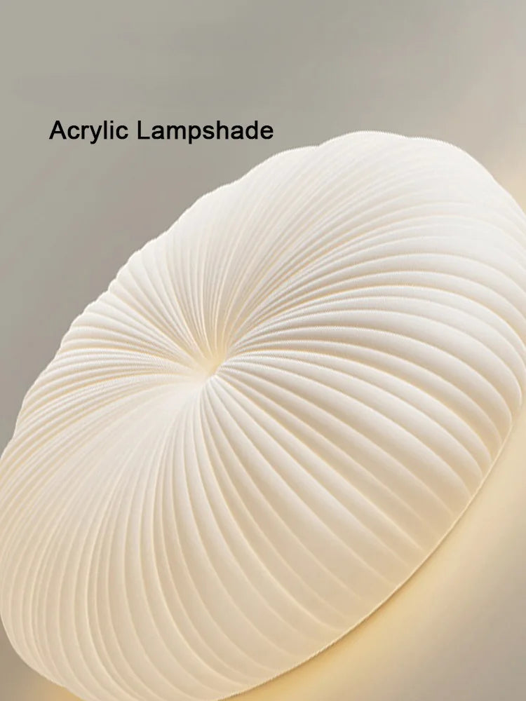 Moderne LED-Deckenleuchte mit Kürbis-Lampenschirm, dimmbar - vue 6 sur 7