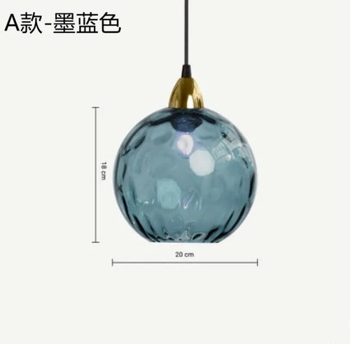 Kronleuchter aus farbigem Glas mit Wasserstruktur nordisches Design modern - vue 17 sur 29