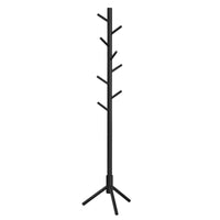 VASAGLE Standing Coat Rack, Solid Wood Coat Rack, Tree-Shaped Coat Rack with 8 Hooks, 3 Height Options, for Clothes, Hats, Bags