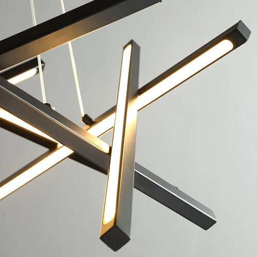 Lustre LED nordique adapté au salon - vue 6 sur 9