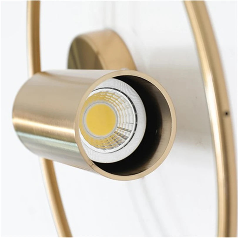 lampe de chevet nordique led en métal décoratif luminaire - vue 5 sur 8
