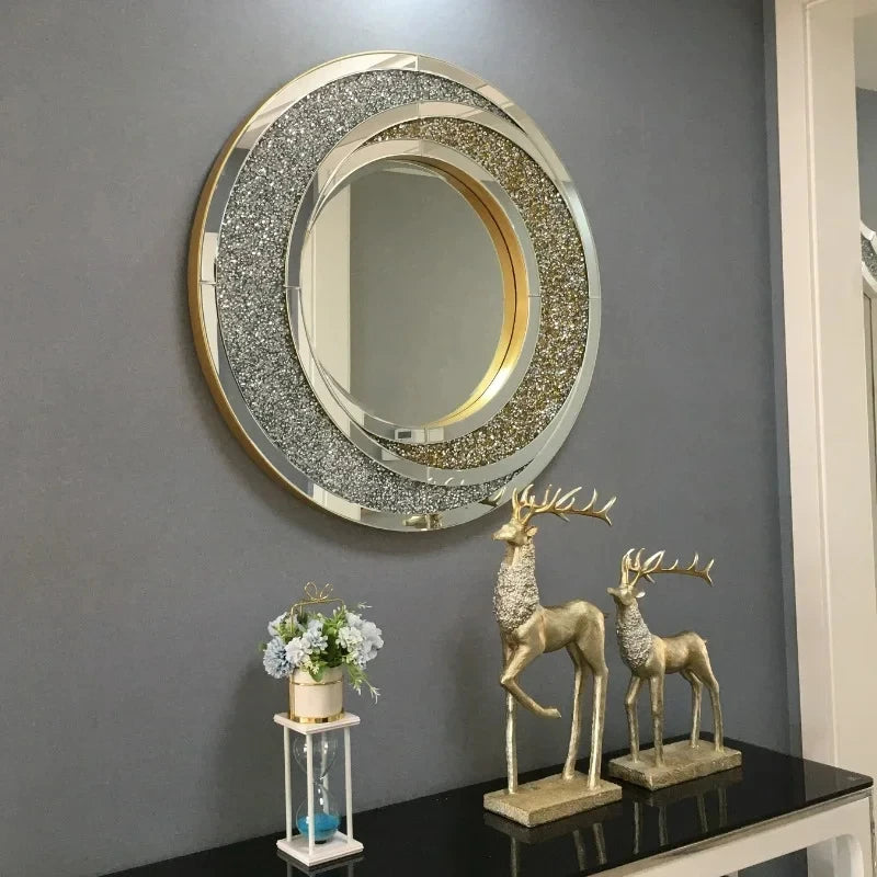miroirs décoratifs ronds art de luxe nordiques créatifs pour décoration maison - vue 4 sur 8
