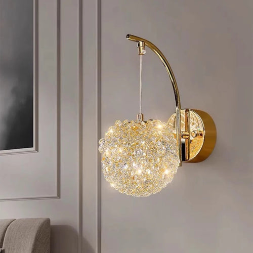 Nordische Wandleuchte aus Kristall im eleganten Design mit LED - vue 3 sur 7
