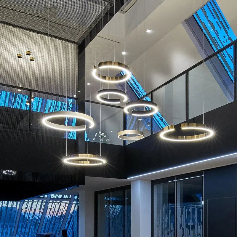 lustre à anneau en c design allemand avec couleurs changeantes - vue 3 sur 24