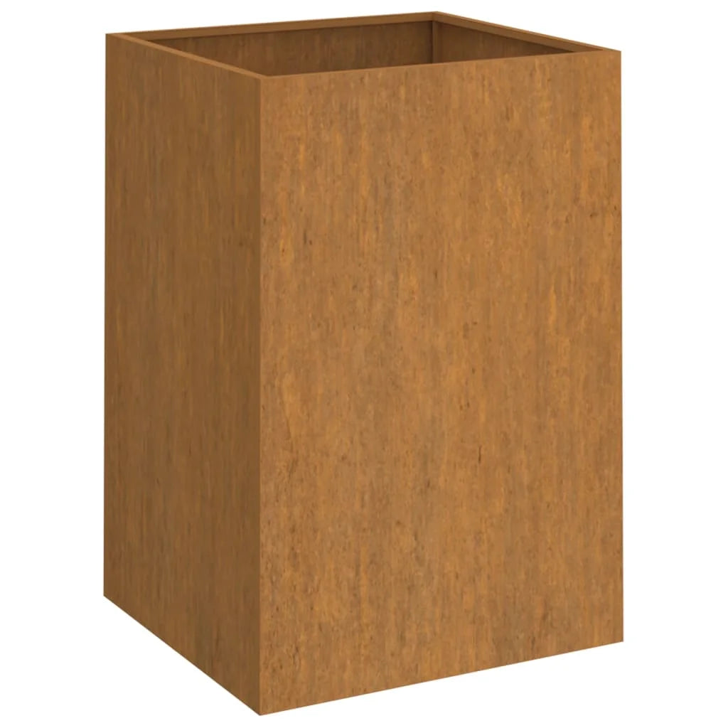 Rusty planter 52x48x75 cm corten Steel, Artefact balcony garden vegetable garden vegetable plantation box outdoor terrace garden flower Pot