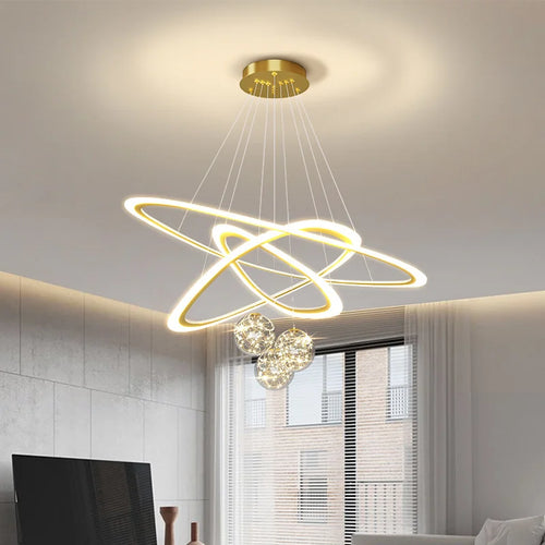 Moderne LED-Pendelleuchte mit Ringdesign für den Innenbereich - vue 4 sur 10