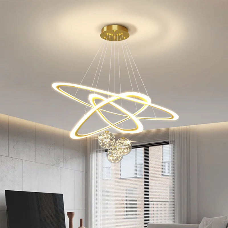 Moderne LED-Pendelleuchte mit Ringdesign für den Innenbereich - vue 3 sur 10