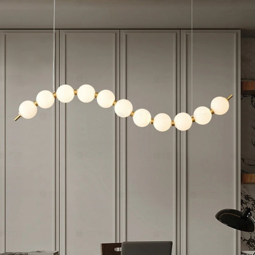 lustre led en boule acrylique avec cordon d'éclairage réglable pour boutique