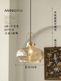 suspension nordique en verre pour décoration intérieure moderne