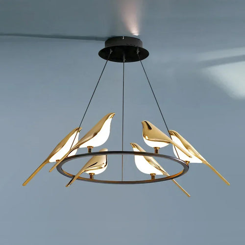 LED-Kronleuchter Vogel Art Loft Originalität Dekoration - vue 7 sur 18