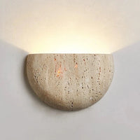 LED-Wandleuchte im Retro-Mittelalter-Stil aus Naturstein