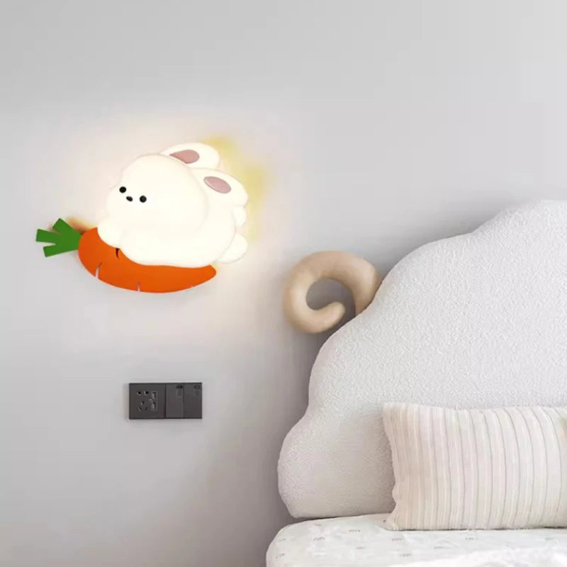 Wandleuchte Hase für Kinderzimmer – warm und modern - vue 4 sur 8