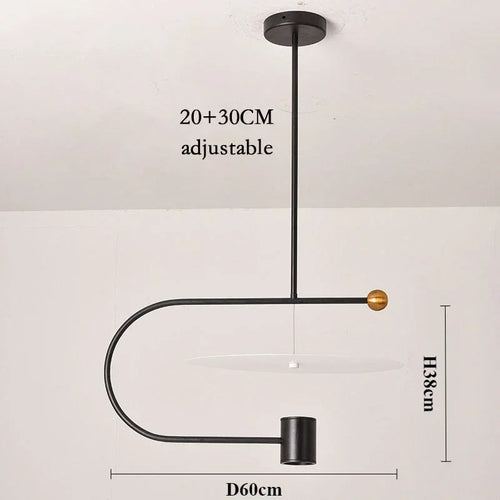 Minimalistischer nordischer Acryl-Kronleuchter für moderne Einrichtung - vue 11 sur 14