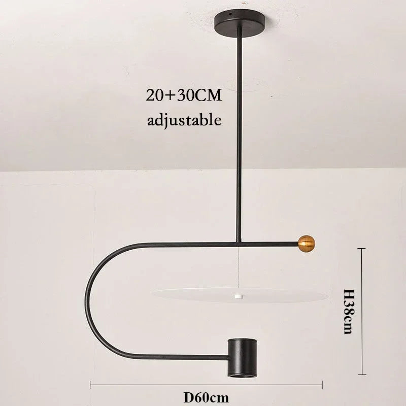Minimalistischer nordischer Acryl-Kronleuchter für moderne Einrichtung - vue 10 sur 14