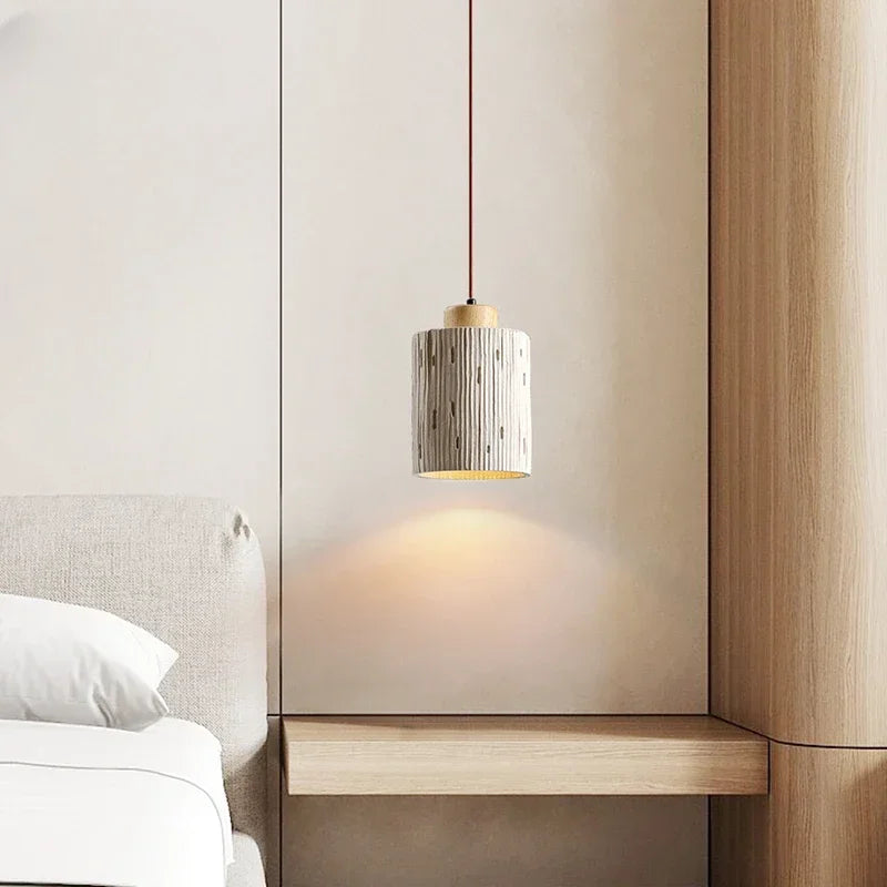 lustre suspendu en pierre style rétro pour décoration intérieure - vue 6 sur 7