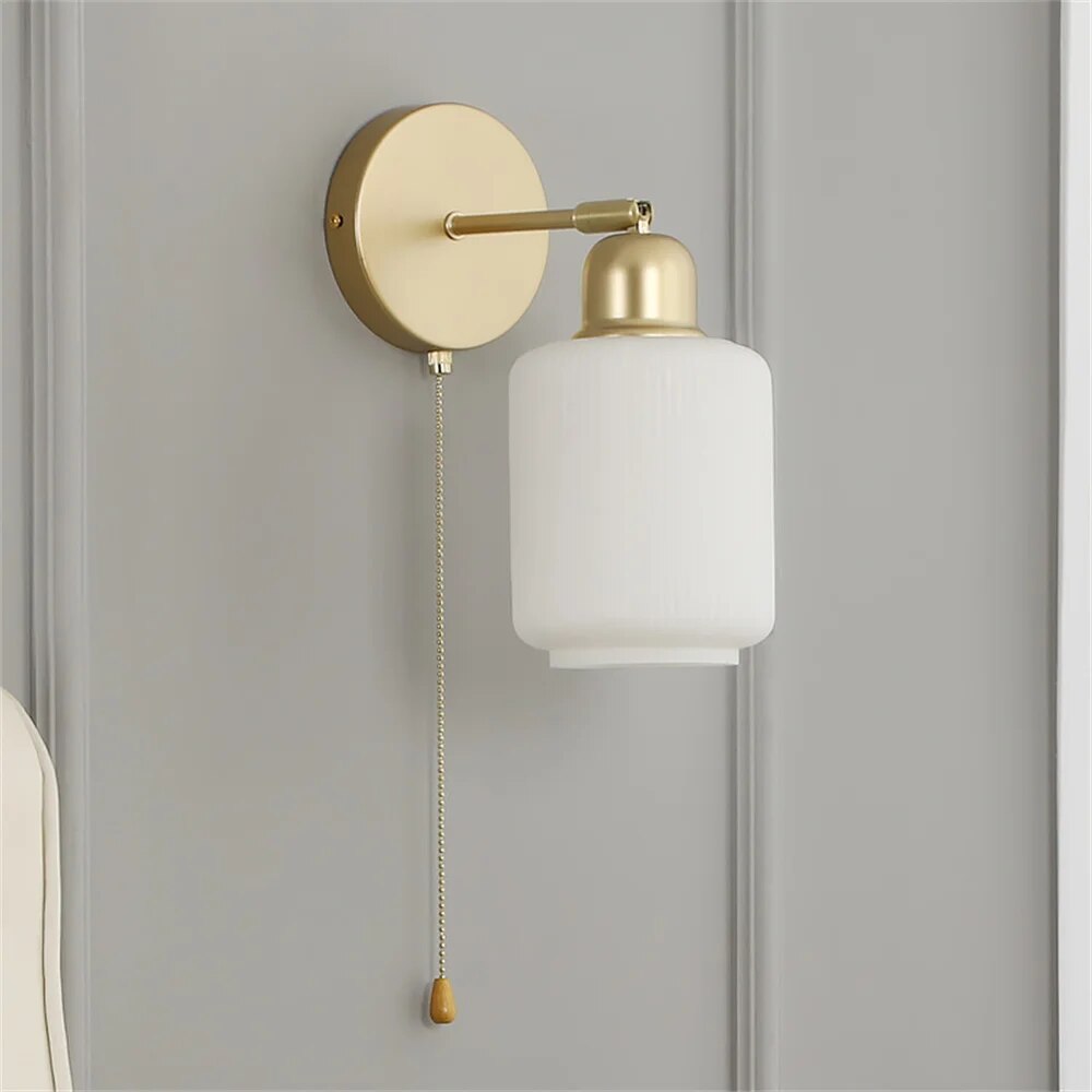 Lampe de chevet loft applique métal verre - vue 4 sur 9
