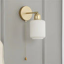 Lampe de chevet loft applique métal verre