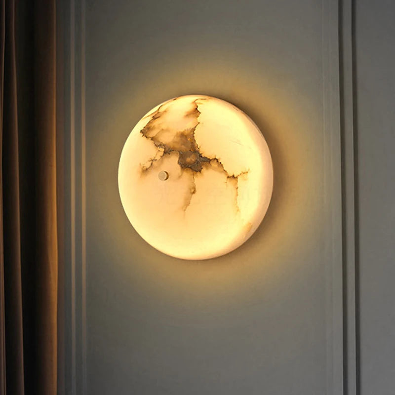 applique murale led hémisphère en marbre pour décoration d'intérieur - vue 7 sur 9