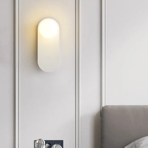 Nordische LED-Wandleuchte aus Glas in Orange - vue 6 sur 9
