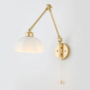 Vintage-Wandleuchte mit langem, schwenkbarem Arm und Schalter