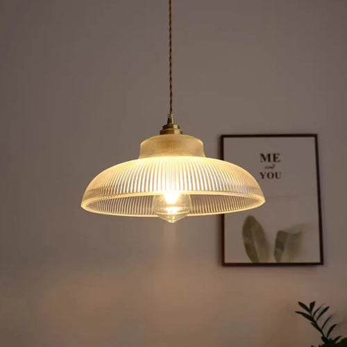 Vintage-Pendelleuchte aus Glas dekorative LED-Innenleuchte - vue 3 sur 8
