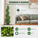 plante artificielle topiaire spirale décorative en plastique vert