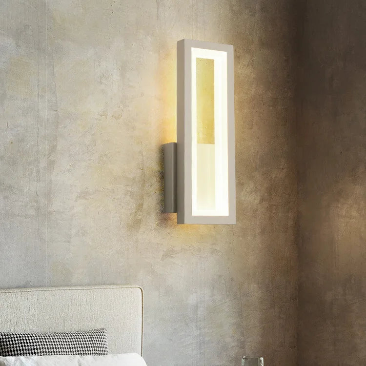 applique murale minimalistes modernes maison led applique noir blanc allée - vue 5 sur 11