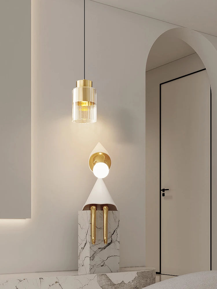 suspension moderne en cuivre pour éclairage créatif luxe - vue 6 sur 8