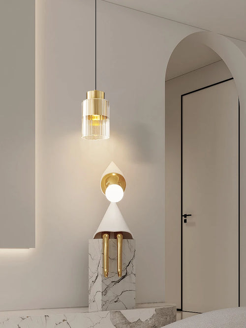 Moderne Pendelleuchte aus Kupfer für elegante Inneneinrichtung - vue 6 sur 8