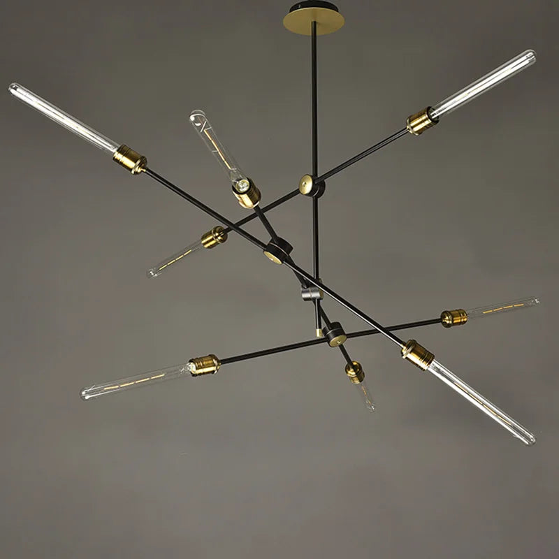 lustre en tube de verre design nordique pour décoration intérieure - vue 7 sur 12