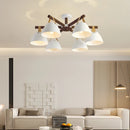 LED-Kronleuchter aus nordischem Holz