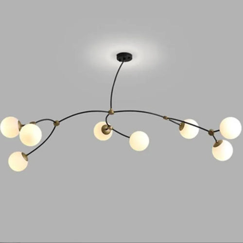 Nordischer Kronleuchter minimalistisches modernes Design mit eleganter Molekularstruktur - vue 2 sur 12