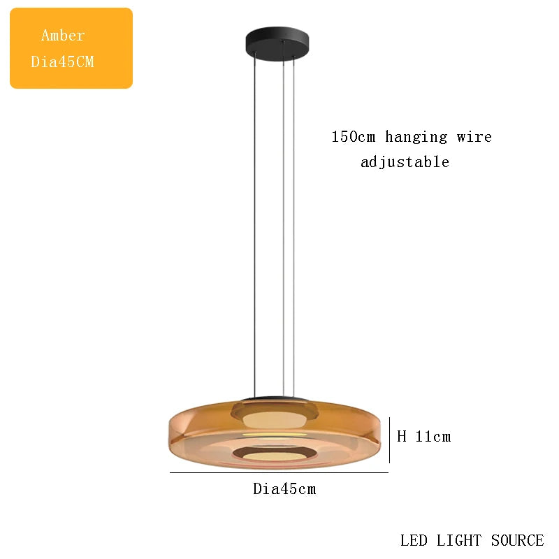 suspension design en verre série levels pour décoration moderne - vue 14 sur 24