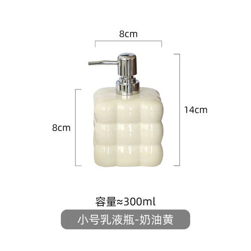 distributeur de savon créatif en céramique pour désinfectant et shampoing