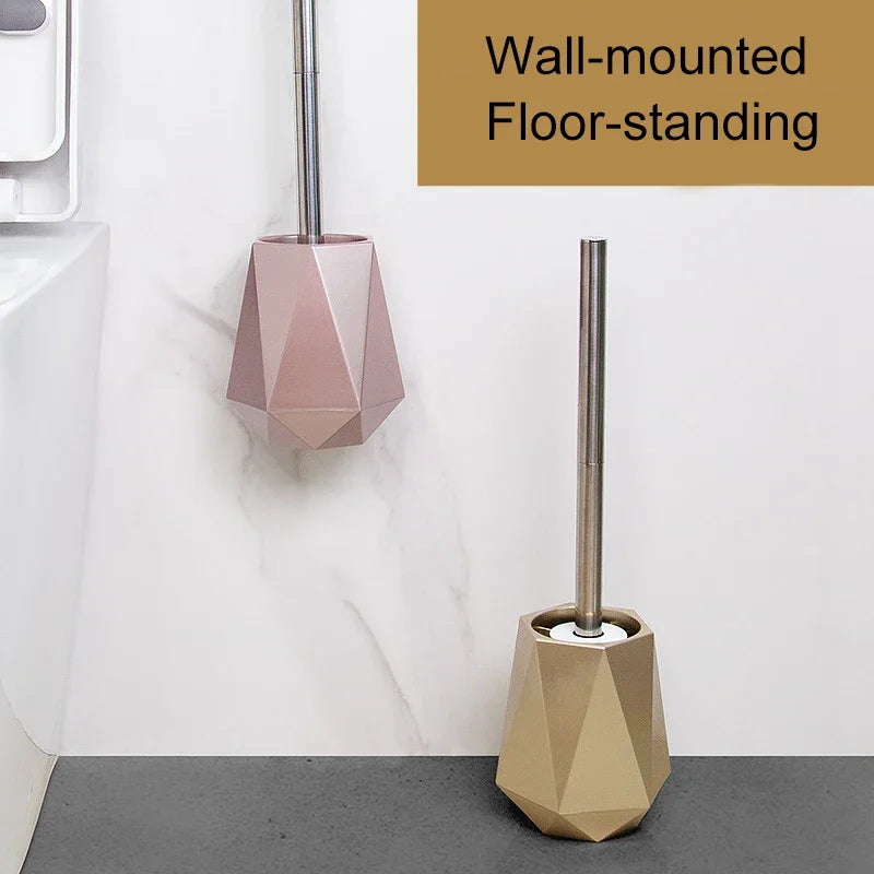 brosse de toilette en silicone avec support mural ou sur pied - vue 3 sur 10