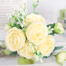 fleurs artificielles soie pivoine hortensia décoration mariage bouquet