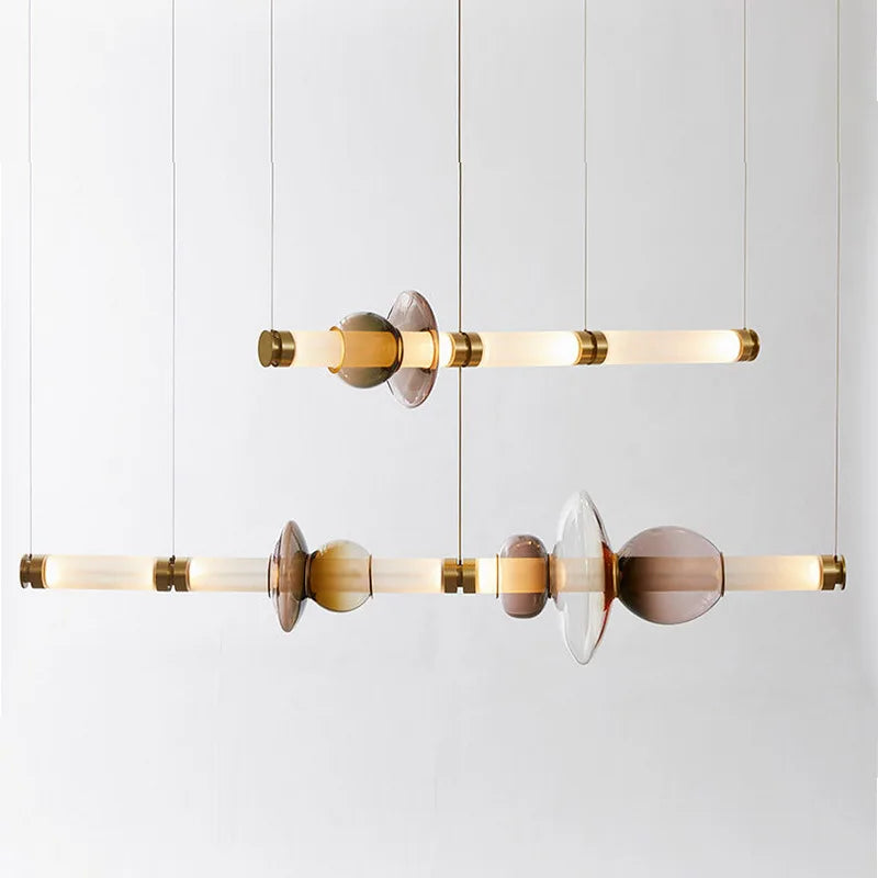 Suspension LED en verre de styliste nordique