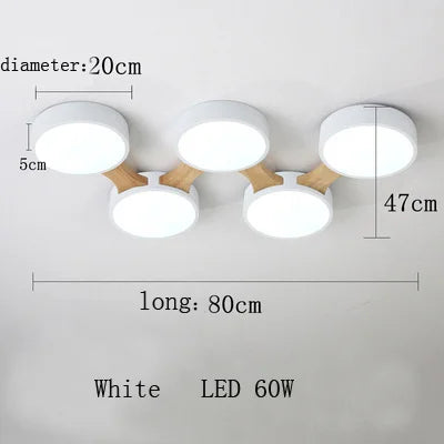 plafonnier moderne en bois avec éclairage led intérieur - vue 35 sur 36