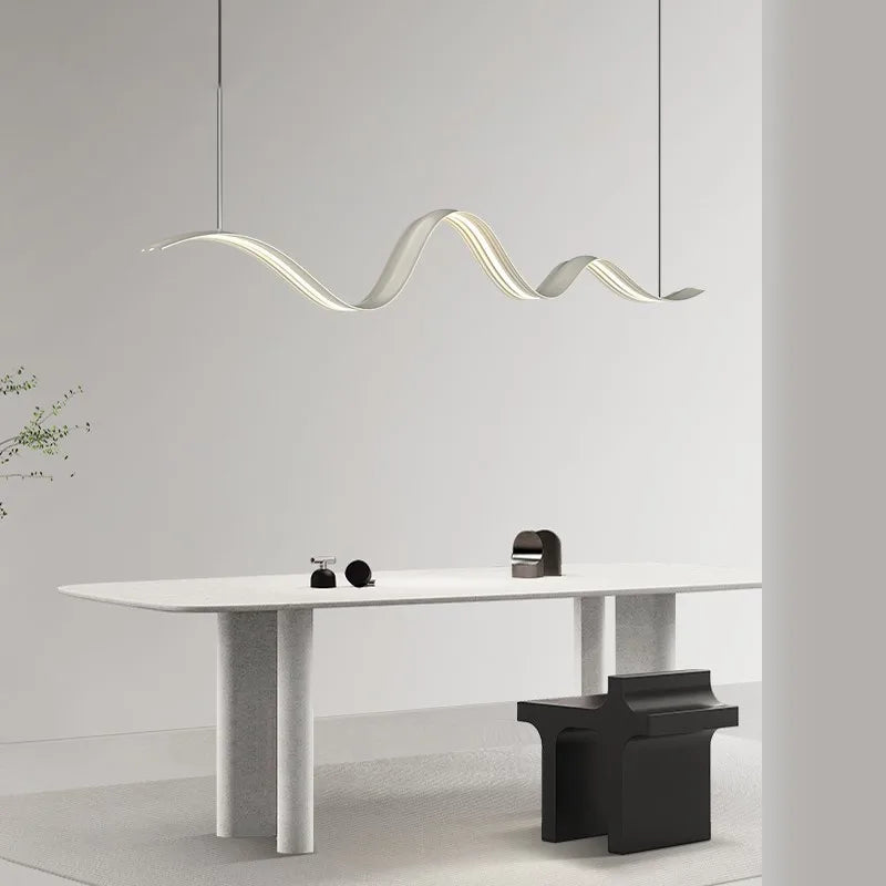 Modern And Minimalist Restaurant Chandeliers 2024 New Minimalist Dining Table, Bar Lighting, High-end Dining Hall Chandeliers - vue 4 sur 9