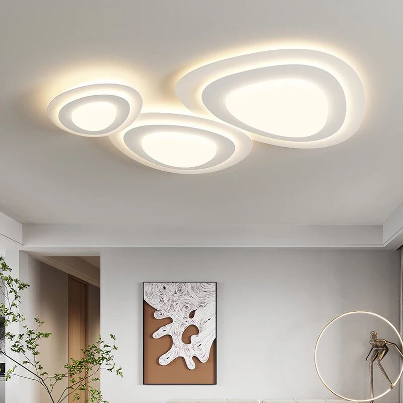 lustre qiyimei en forme de triangle luminaires éclairage intérieur - vue 4 sur 12