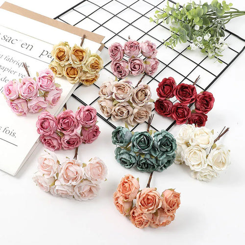 mini bouquet de roses artificielles pour décoration florale