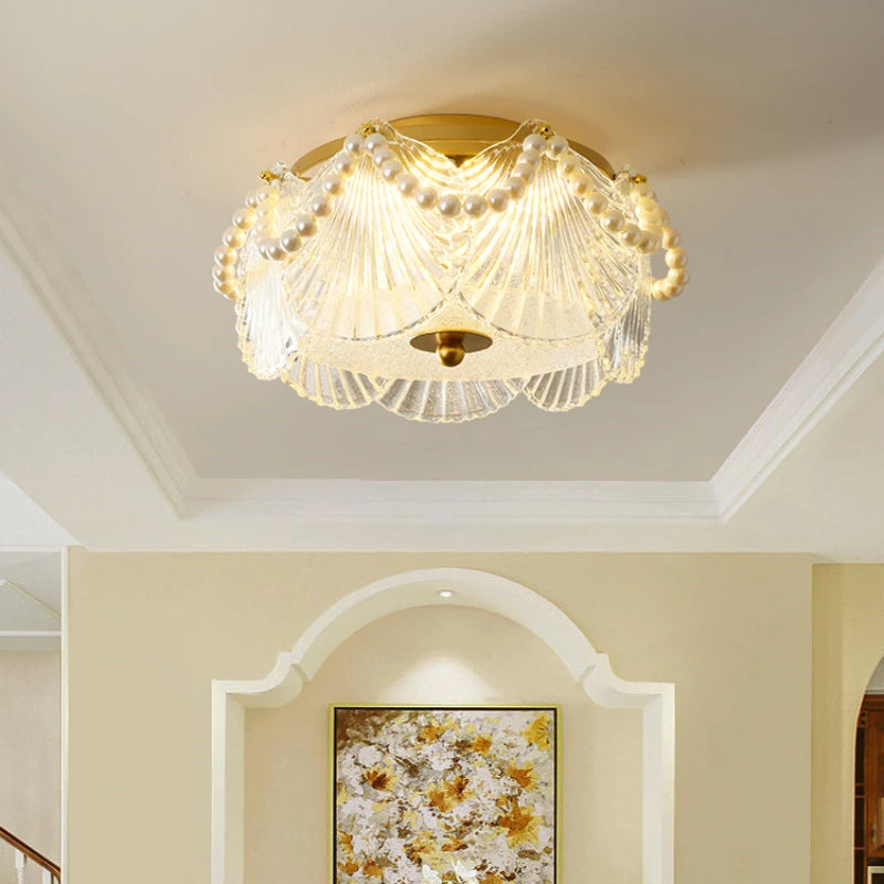 plafonnier led en verre design moderne pour décoration intérieure esthétique - vue 5 sur 12