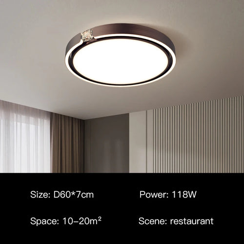 Moderner Deckenleuchte mit luxuriösem Ringdesign für den Innenbereich