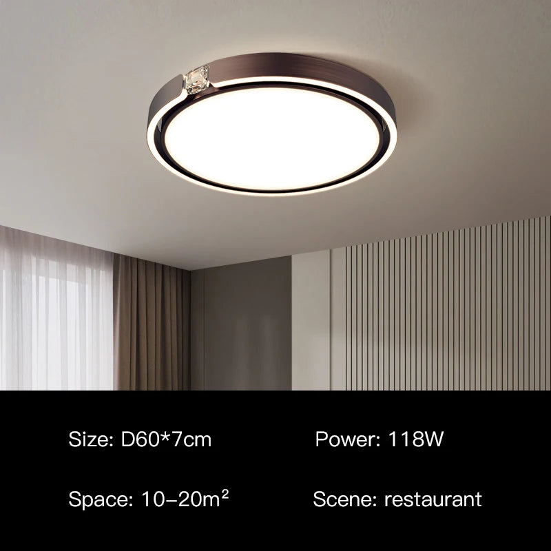 Moderner Deckenleuchte mit luxuriösem Ringdesign für den Innenbereich