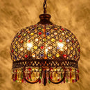 Türkischer Kronleuchter Vintage Boho-Stil Buntes Glas Romantisch für Café oder Restaurant