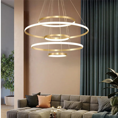 lustre moderne en style nordique avec télécommande et lumière led