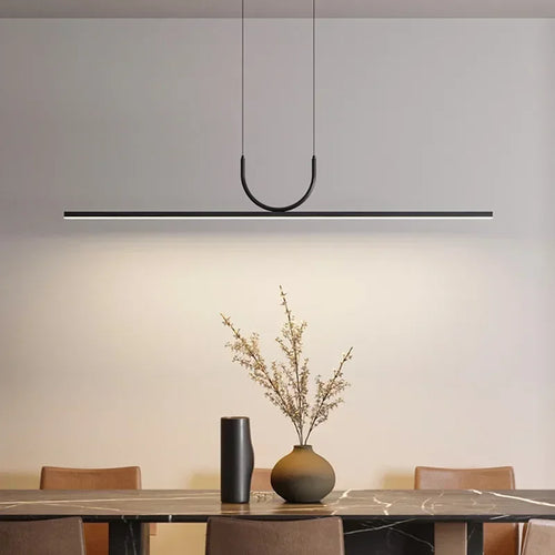 Moderne einfache LED-Kronleuchter für Tisch – Pendelleuchten - vue 2 sur 14