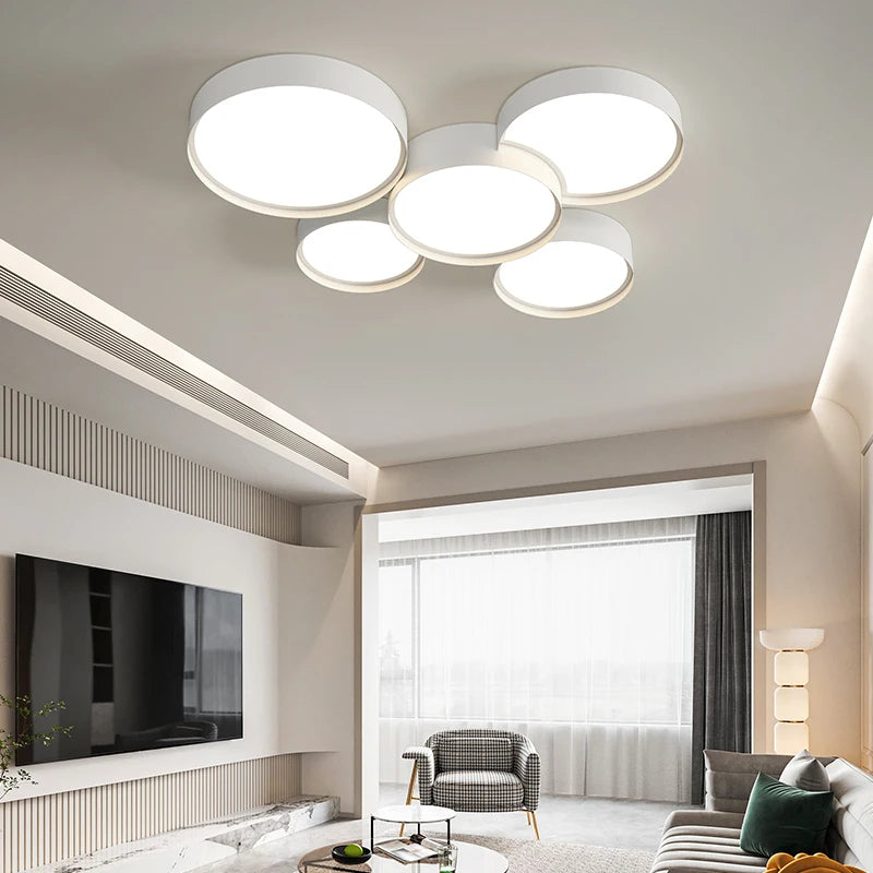 lustre led moderne pour éclairage intérieur décoratif - vue 3 sur 12